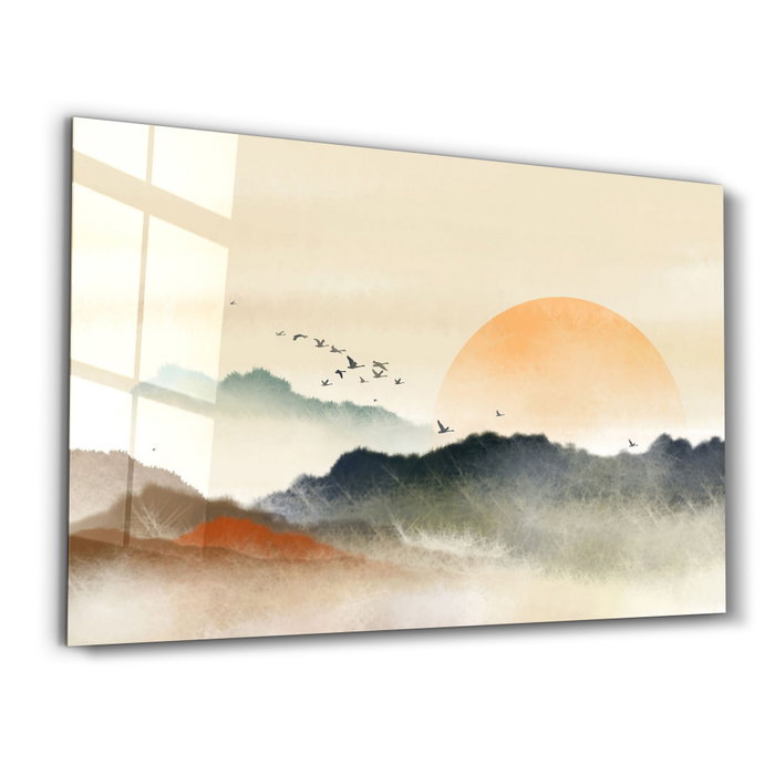 Wallity CAM-5063 Pintura Decorativa de Vidrio Templado Multicolor 70 x 110 cm